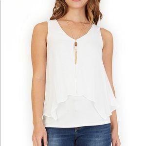 BCX Juniors’ Split-Back Popover Blouse